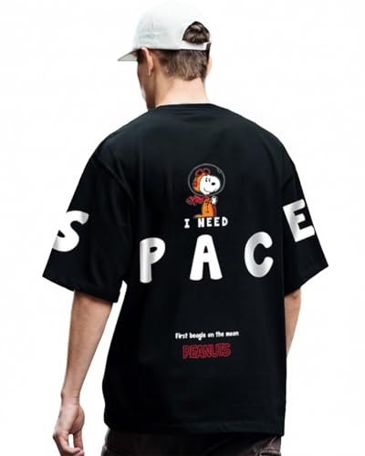 Snoopy Men's Oversized Cotton T-Shirt