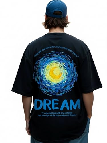 Men's Oversized Graphic Cotton T-Shirt