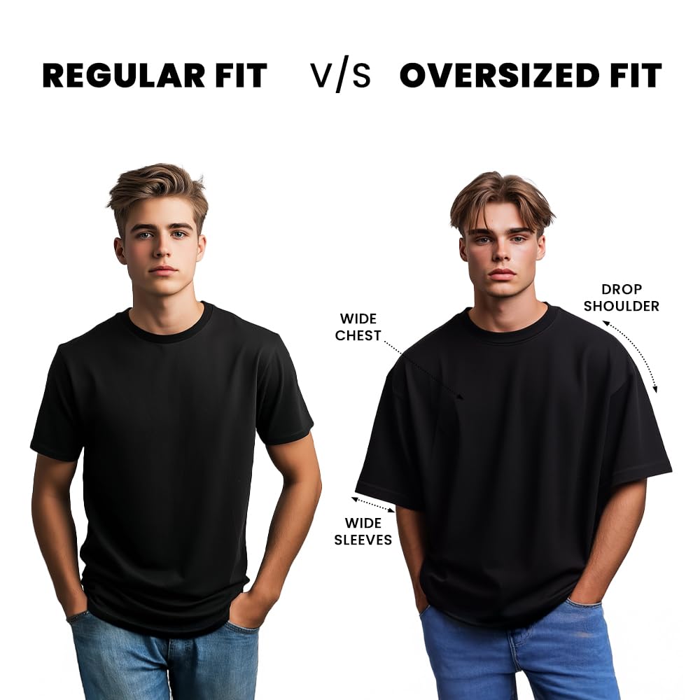 Men's Oversized Graphic Cotton T-Shirt