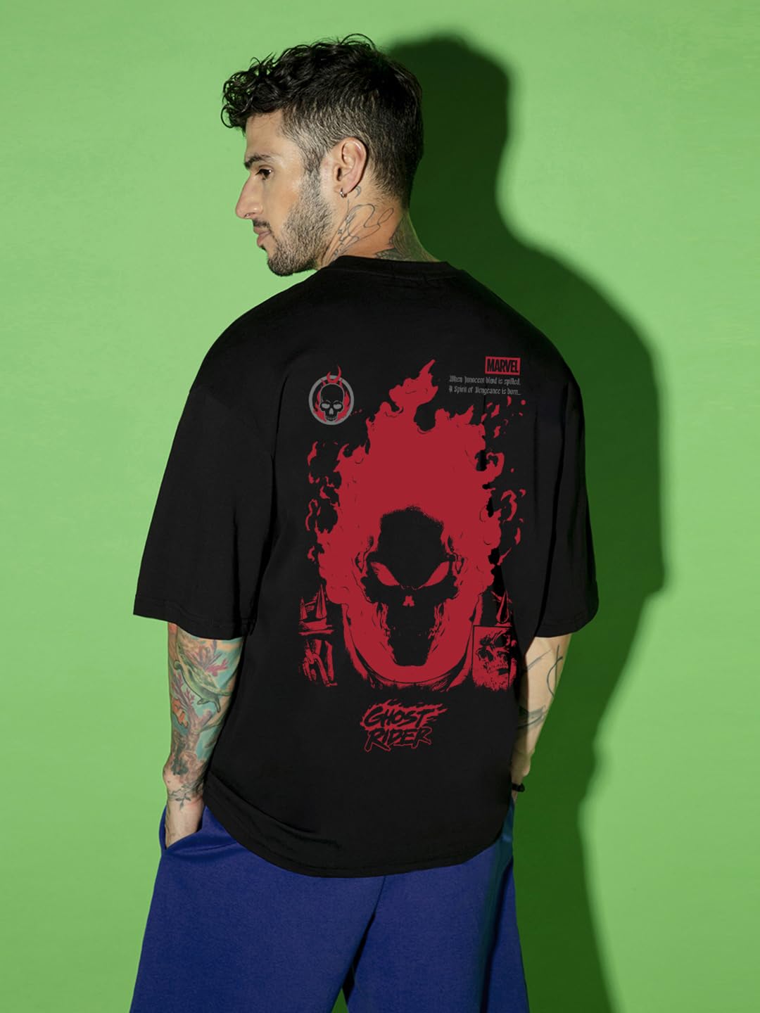 Marvel Oversized Cotton Graphic T-Shirt