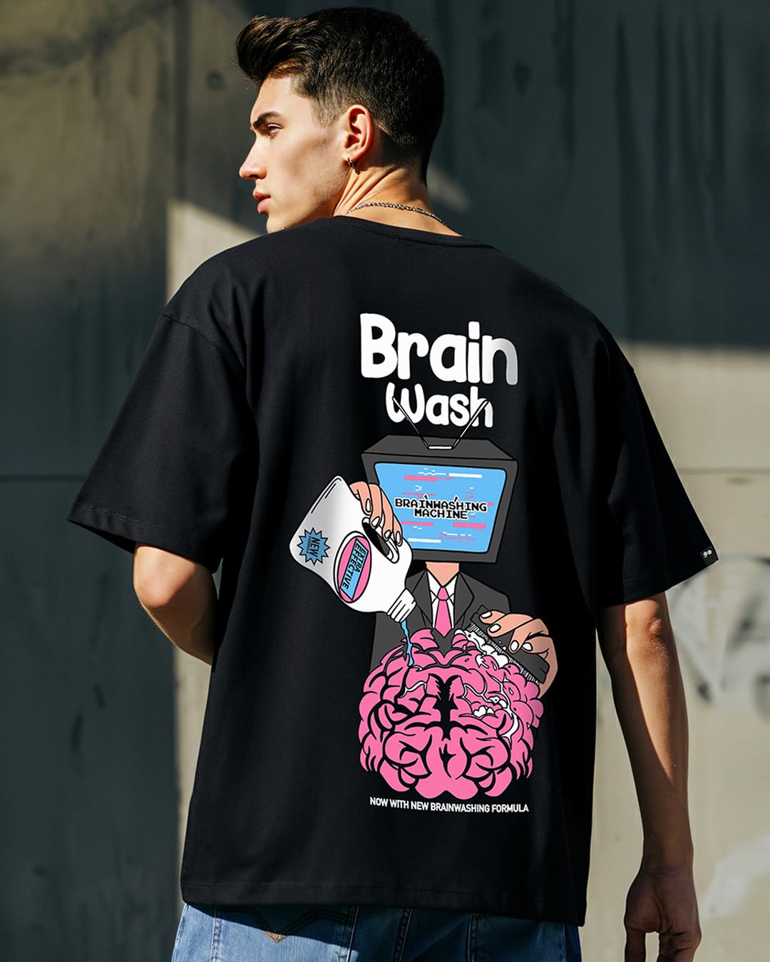 Men's Oversized Graphic Cotton T-Shirt