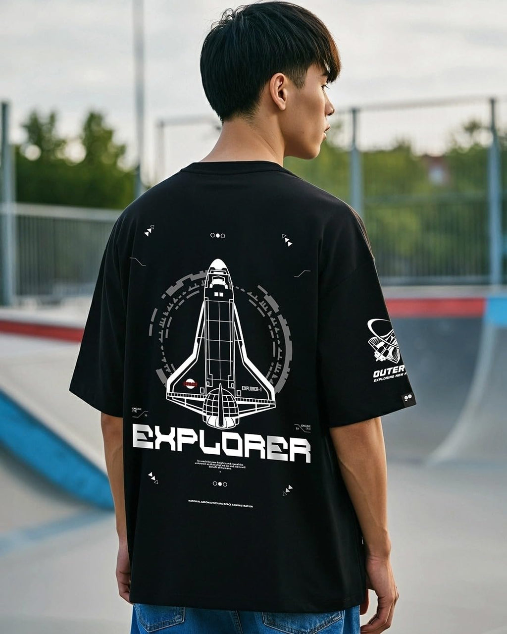Bewakoof NASA Oversized Graphic T-Shirt