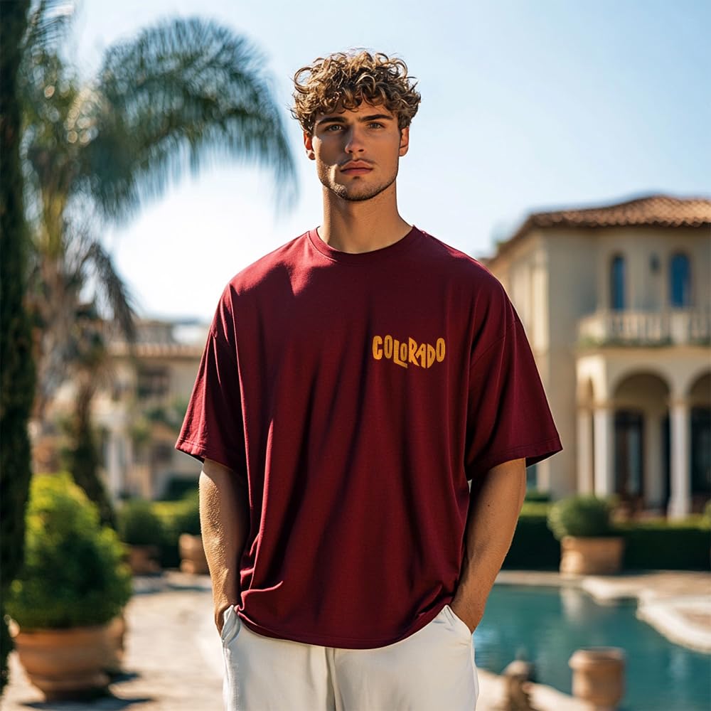 Men's Oversized Graphic Cotton T-Shirt