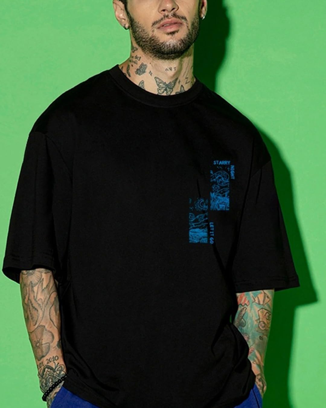 Men's Oversized Graphic Cotton T-Shirt
