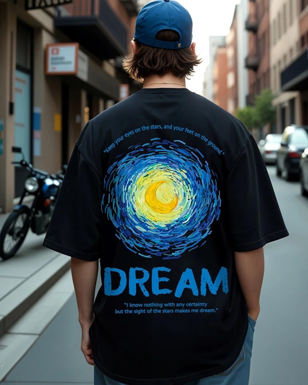Men's Oversized Graphic Cotton T-Shirt