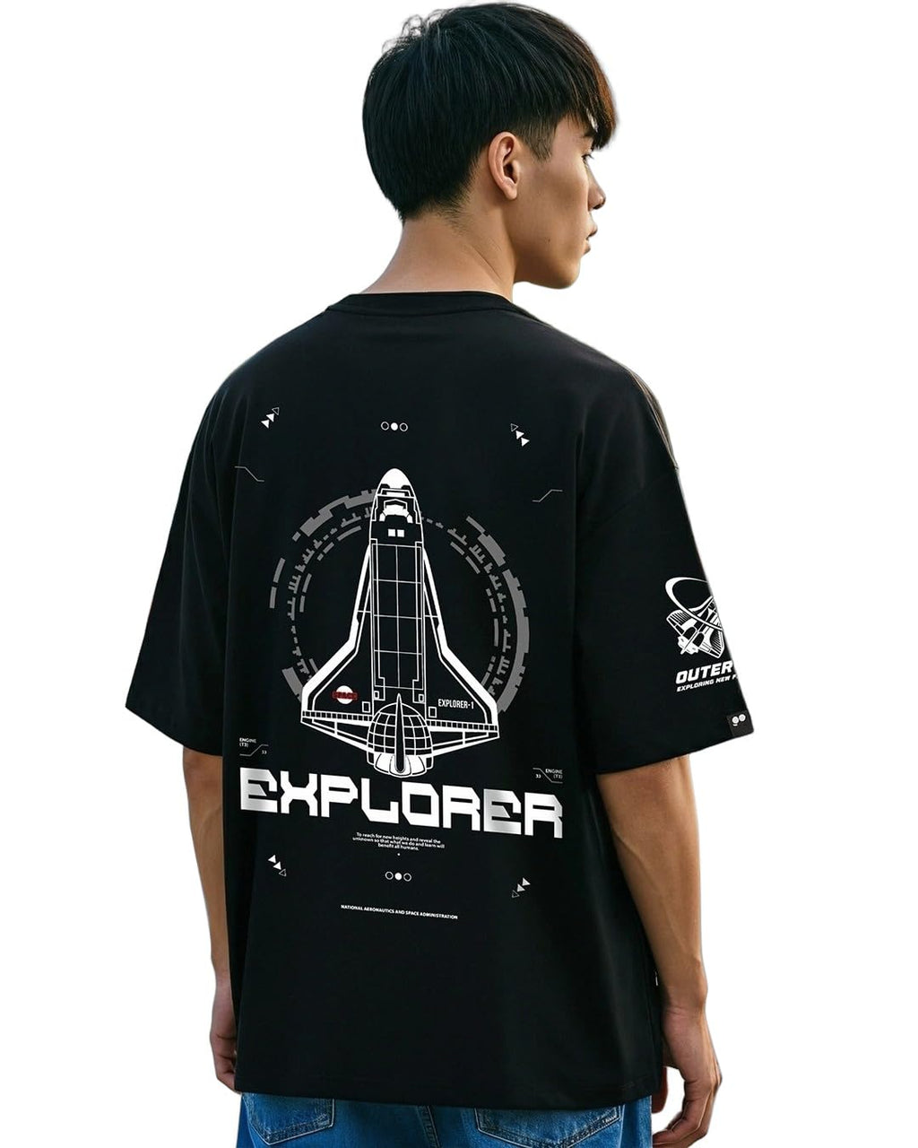 Bewakoof NASA Oversized Graphic T-Shirt