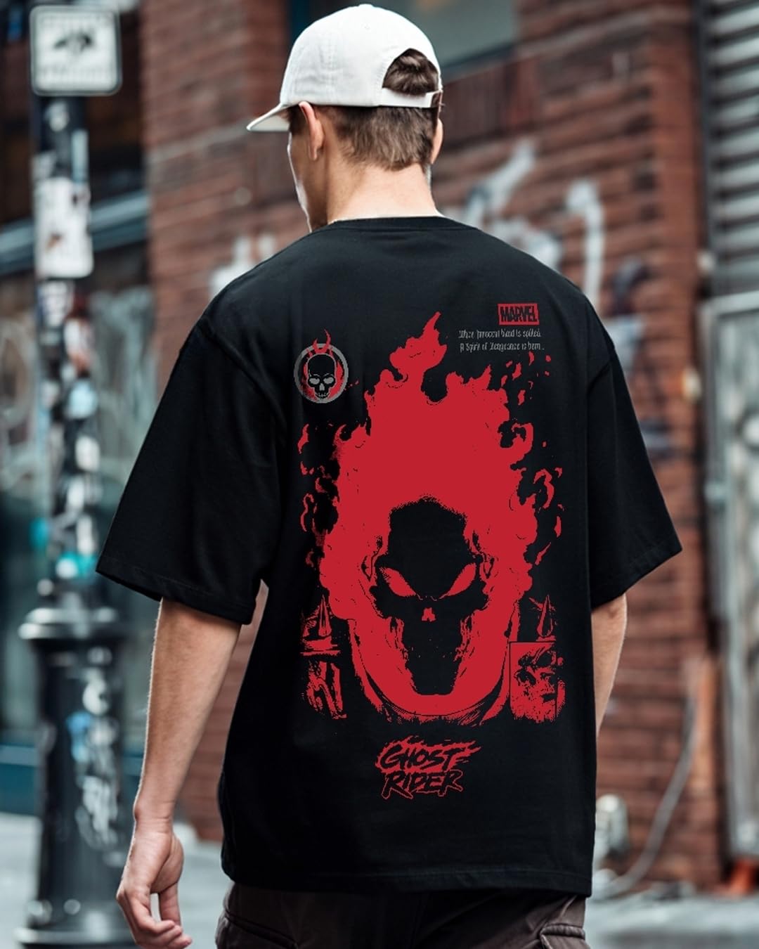 Marvel Oversized Cotton Graphic T-Shirt