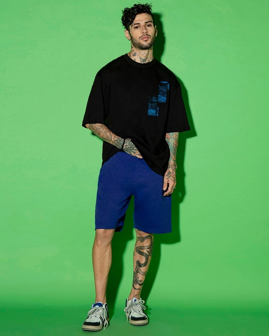 Men's Oversized Graphic Cotton T-Shirt