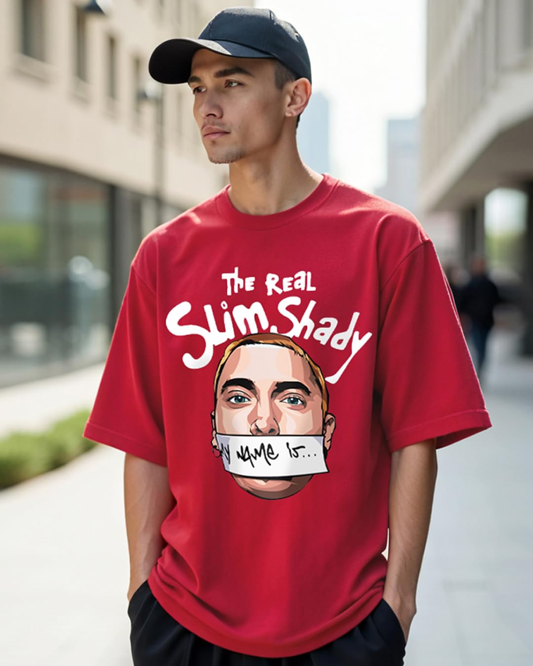 Men's Oversized Cotton Graphic T-Shirt