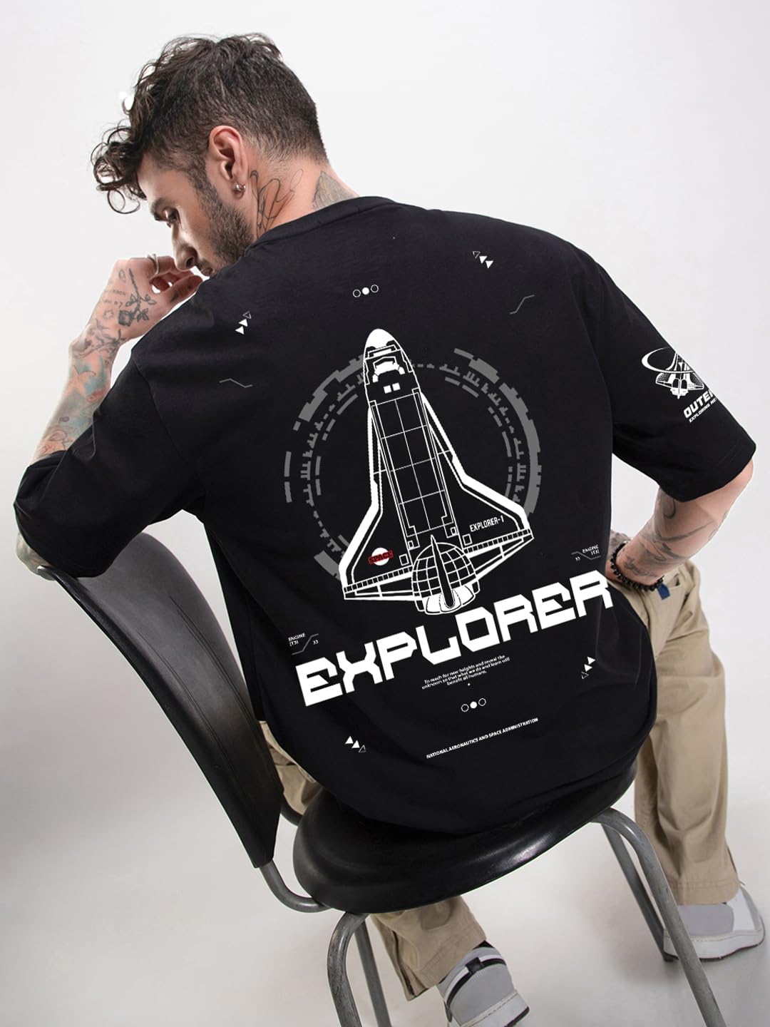 Bewakoof NASA Oversized Graphic T-Shirt