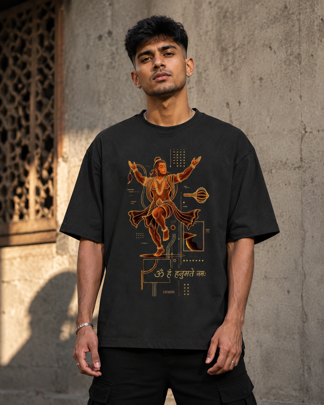 RAJIRU Hanuman Divine Streetwear graphic T-shirt product image