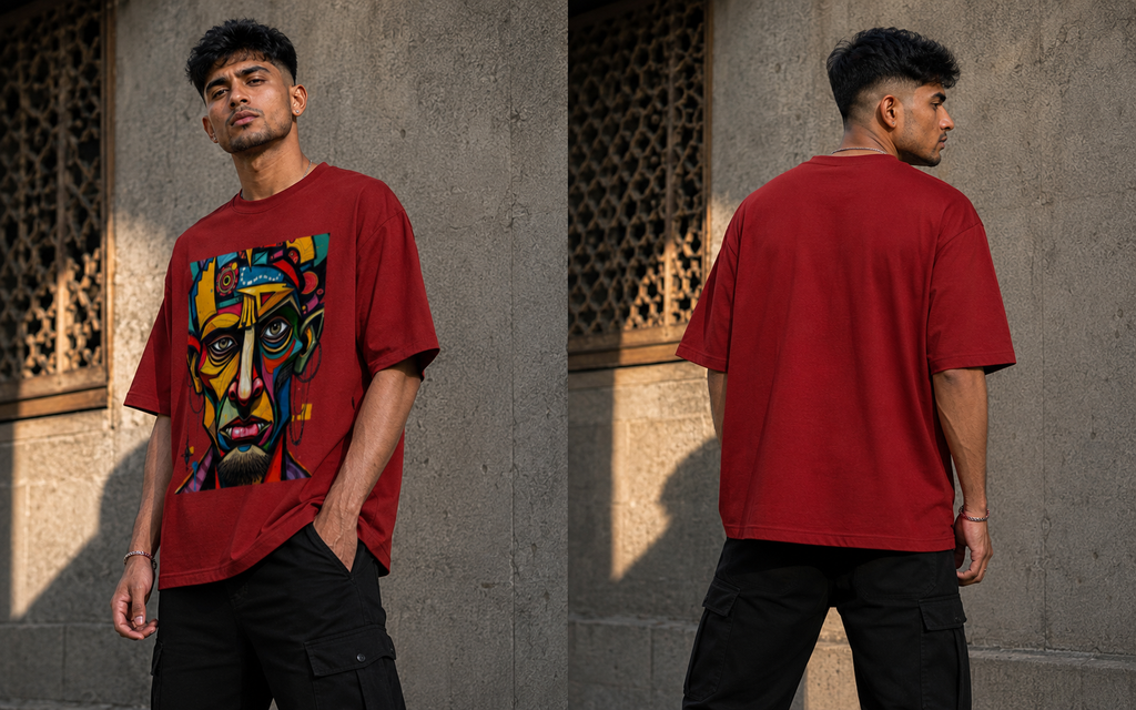 RAJIRU Tribal Vision graphic T-shirt detail image