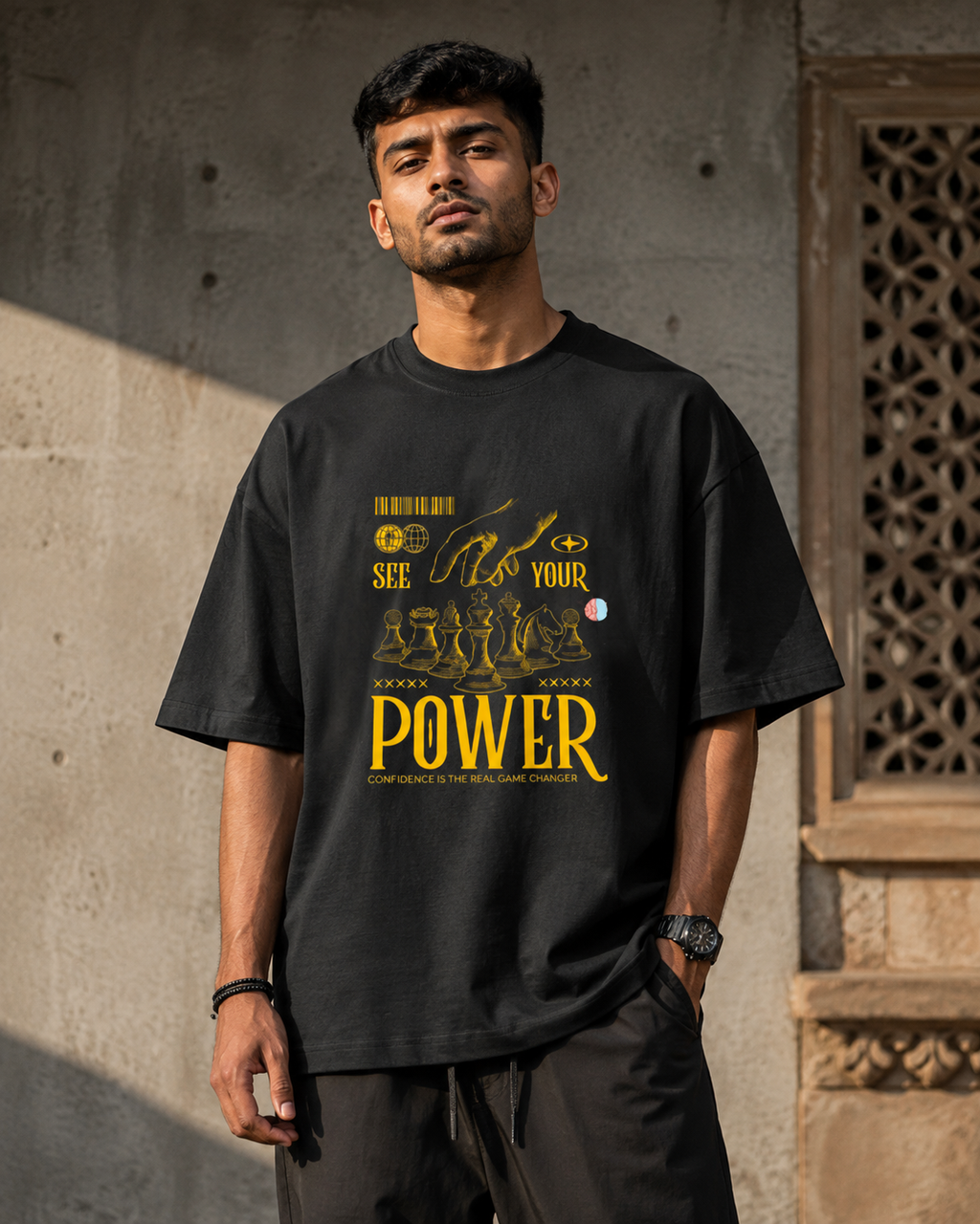 RAJIRU Power Within oversized graphic T-shirt
