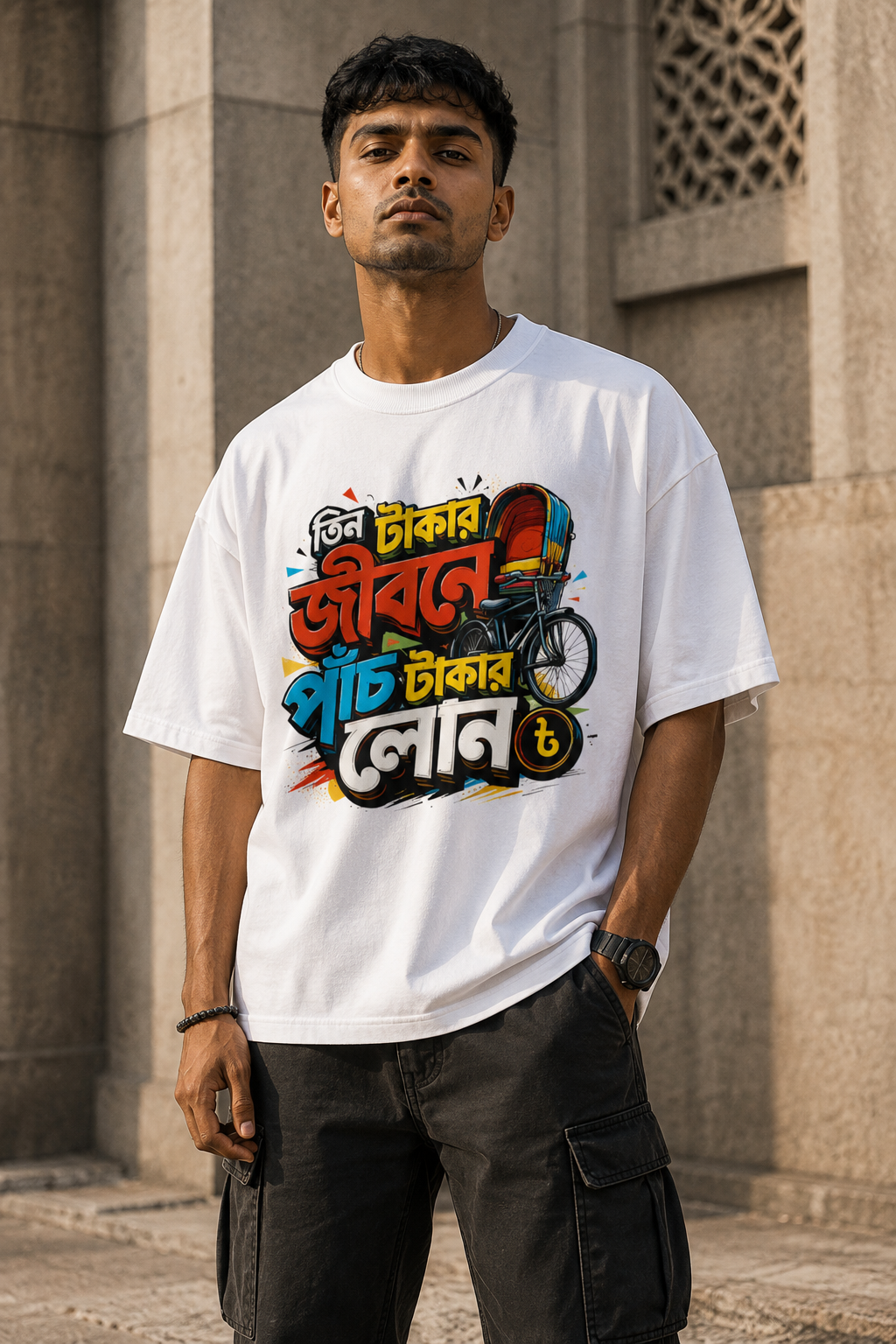 RAJIRU Bengali oversized graphic T-shirt product image