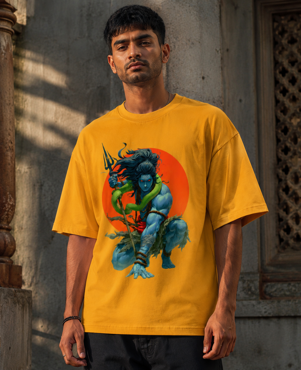 RAJIRU Mahadev Divine Warrior oversized T-shirt product image