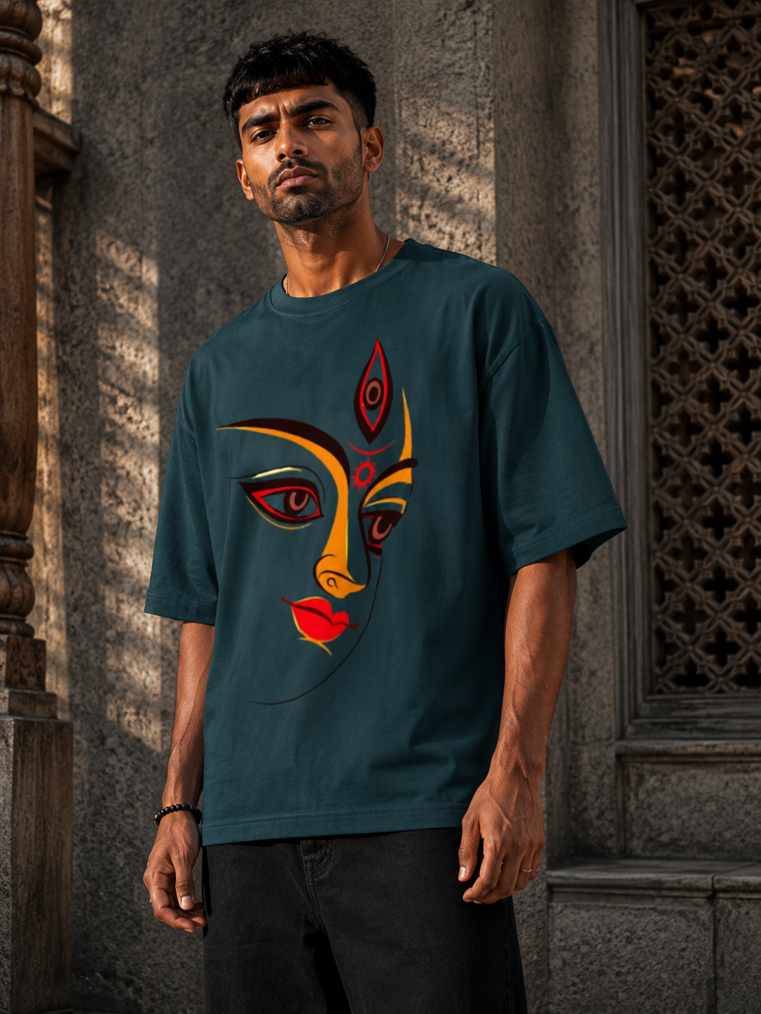 RAJIRU Devi Shakti Goddess oversized T-shirt product image