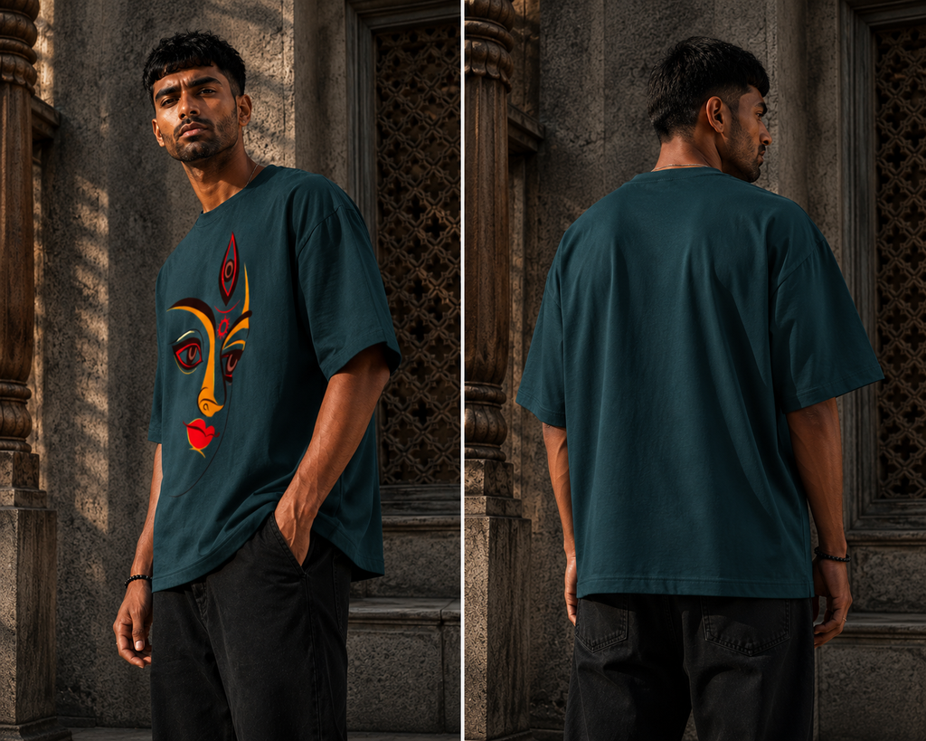 RAJIRU Devi Shakti Goddess oversized T-shirt detail image