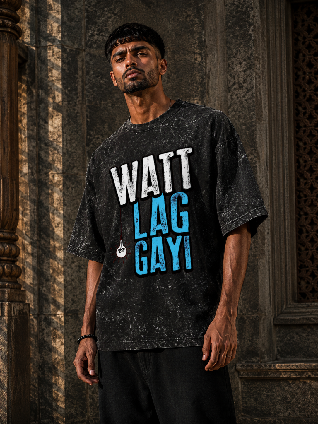 RAJIRU Watt Lag Gayi oversized graphic T-shirt product image