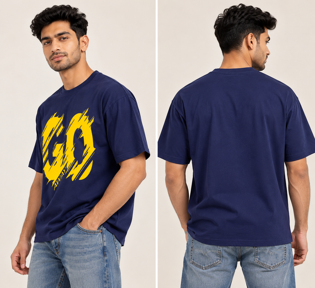 RAJIRU GO AWAY Oversized Graphic T-Shirt