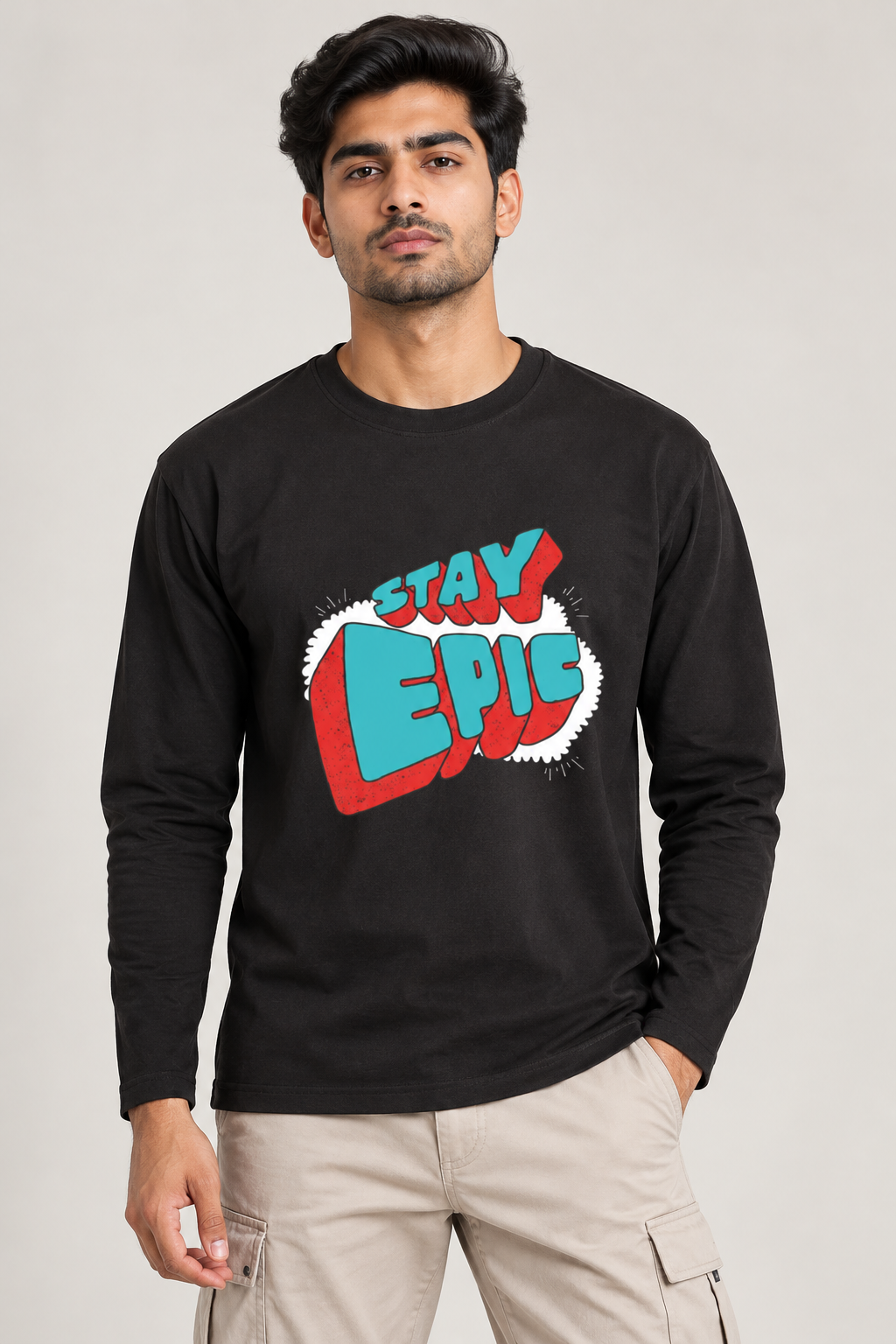 Stay Epic Long Sleeve Graphic T-Shirt