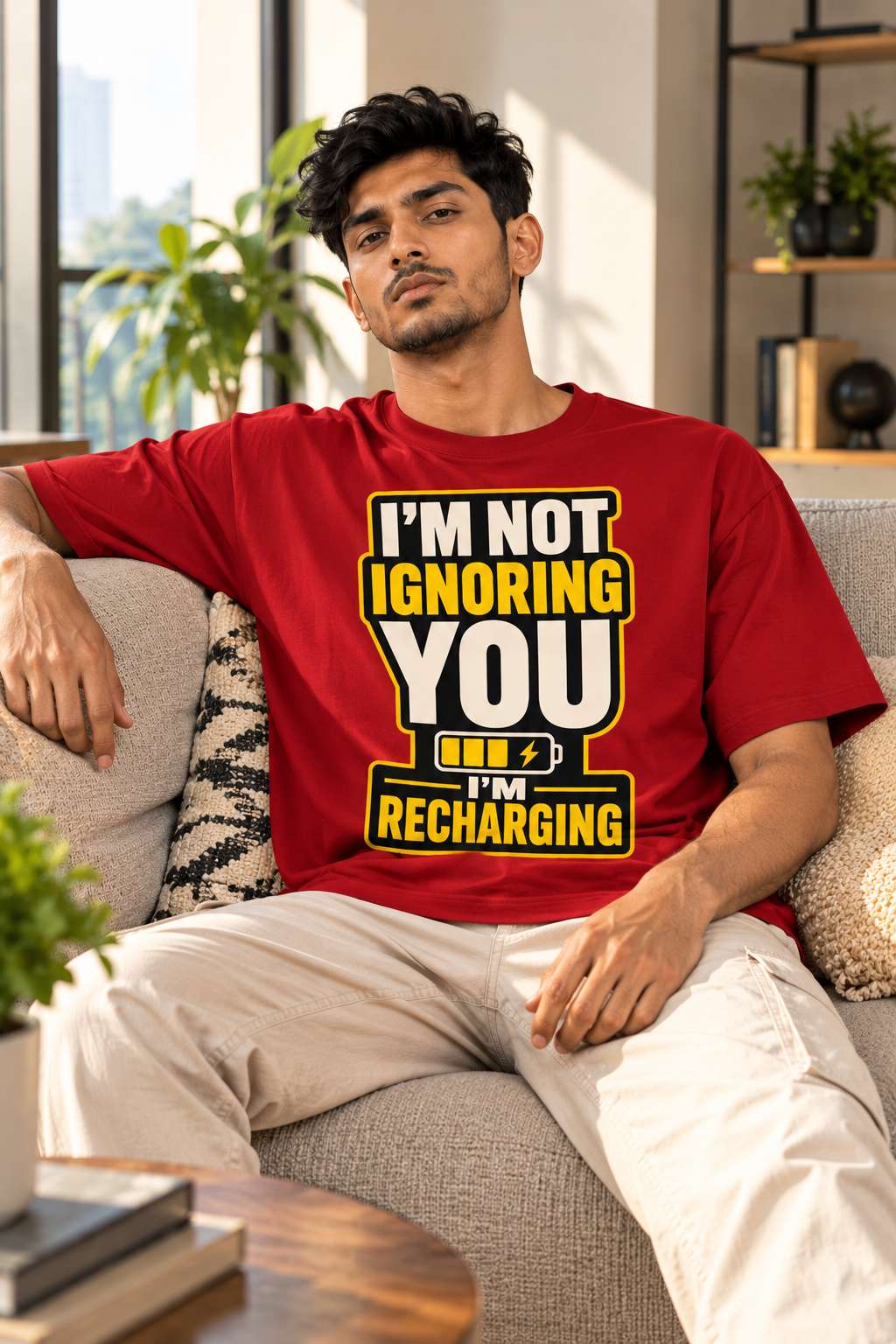 I’m Not Ignoring You Recharging Graphic T-Shirt
