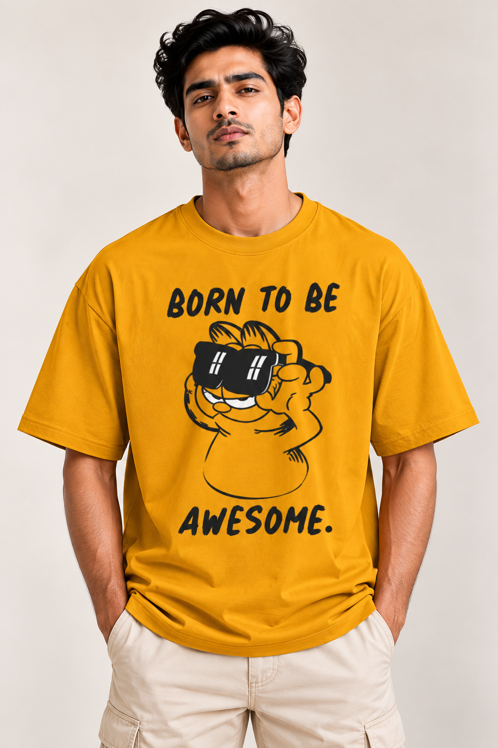 Born To Be Awesome Oversized Graphic T-Shirt