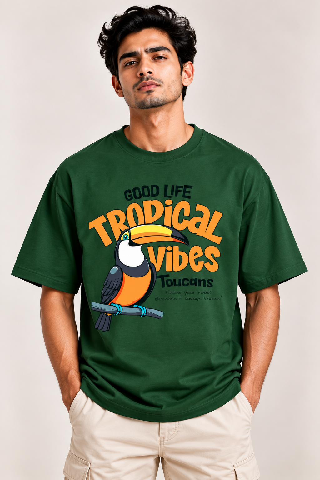 Good Life Tropical Vibes Toucan Graphic T-Shirt