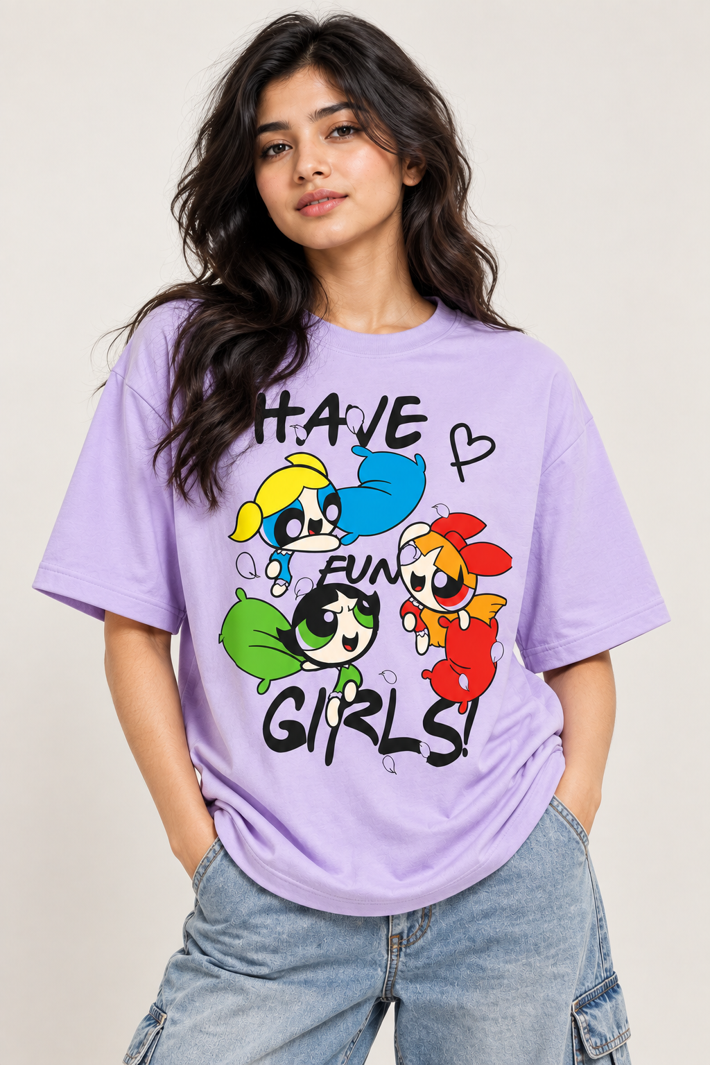 Have Fun Girls Oversized Graphic T-Shirt