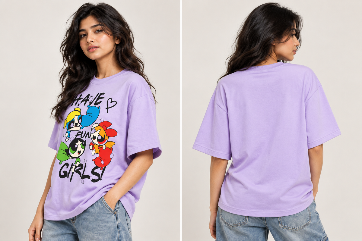Have Fun Girls Oversized Graphic T-Shirt