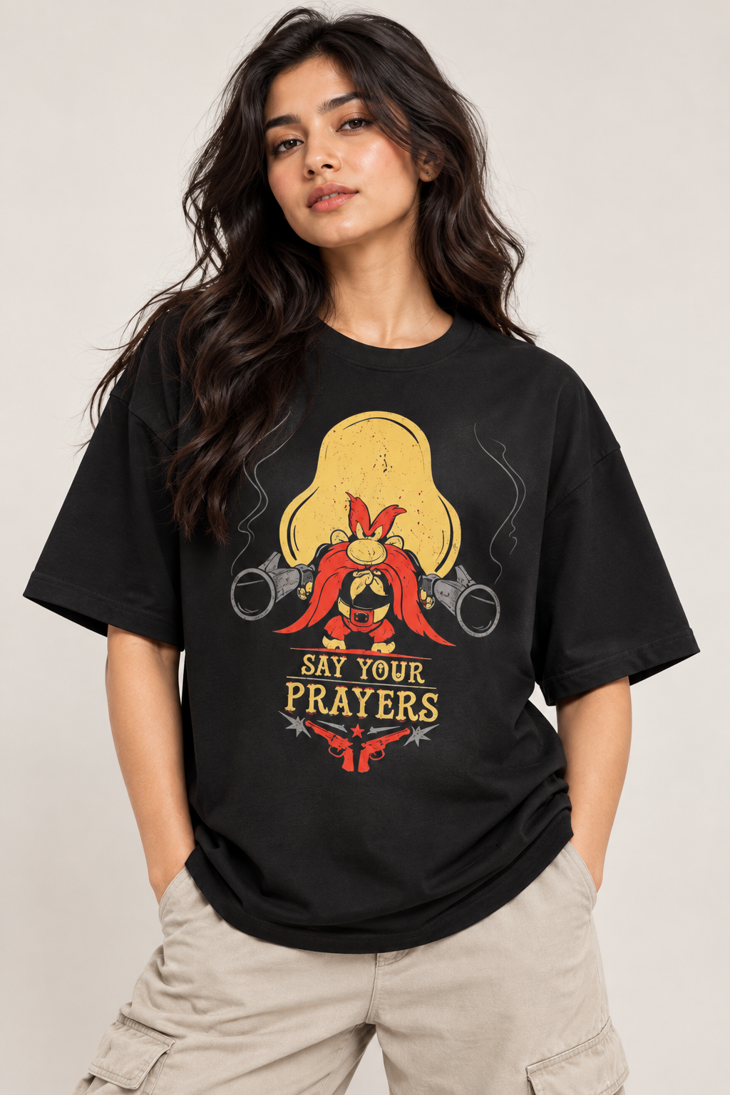 Say Your Prayers Vintage Western Graphic T-Shirt