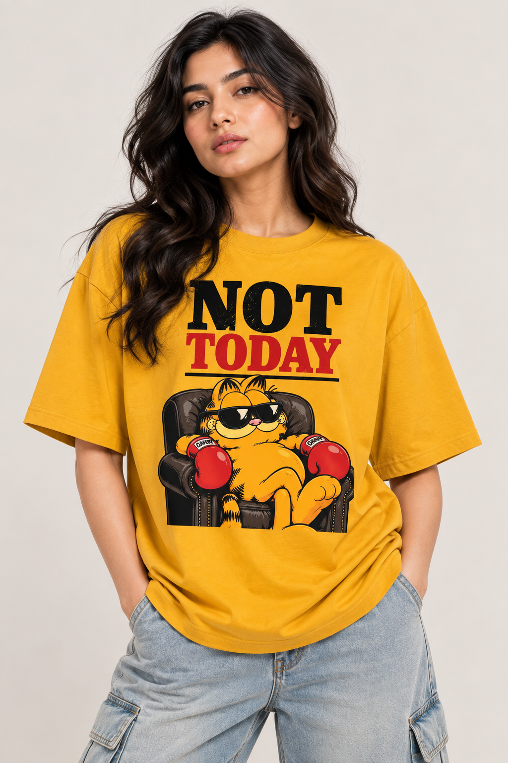 Not Today Vintage Cartoon Graphic T-Shirt
