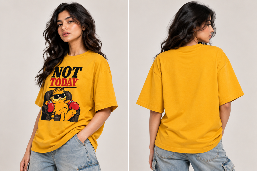 Not Today Vintage Cartoon Graphic T-Shirt