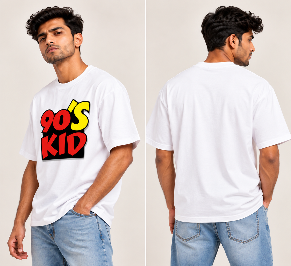 90s Kid Retro Oversized Graphic T-Shirt