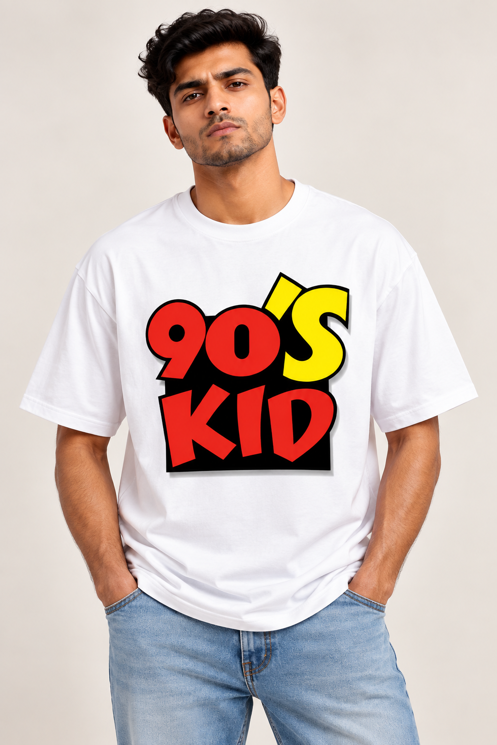 90s Kid Retro Oversized Graphic T-Shirt