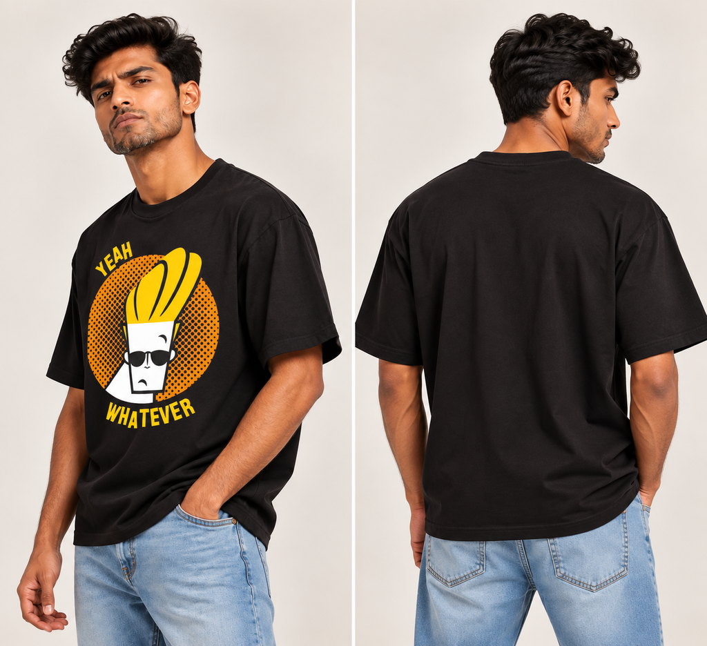 Yeah Whatever Retro Cartoon Graphic T-Shirt