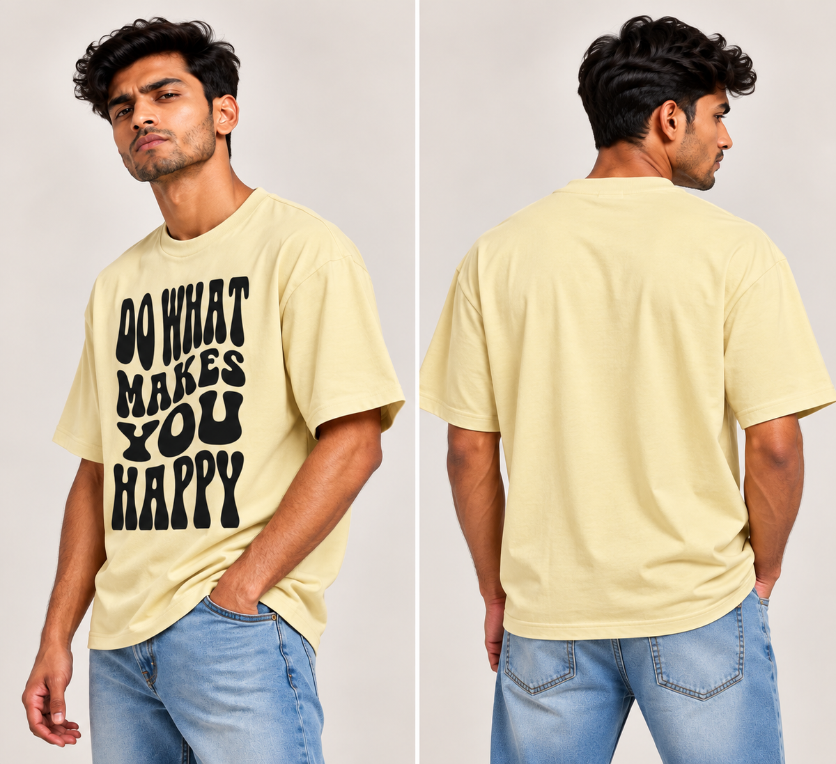 Do What Makes You Happy Oversized Graphic T-Shirt