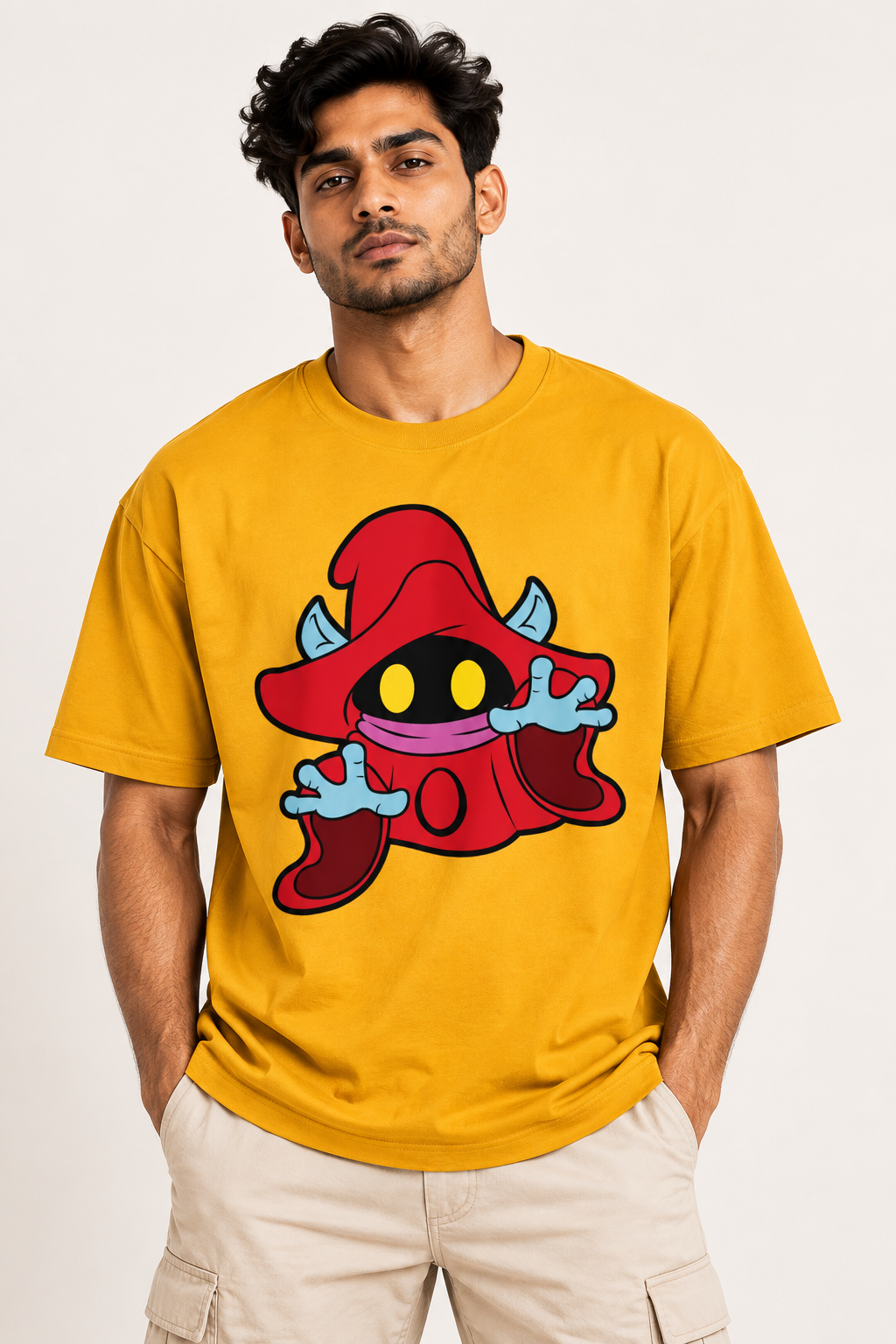 Red Mage Character Oversized Graphic T-Shirt