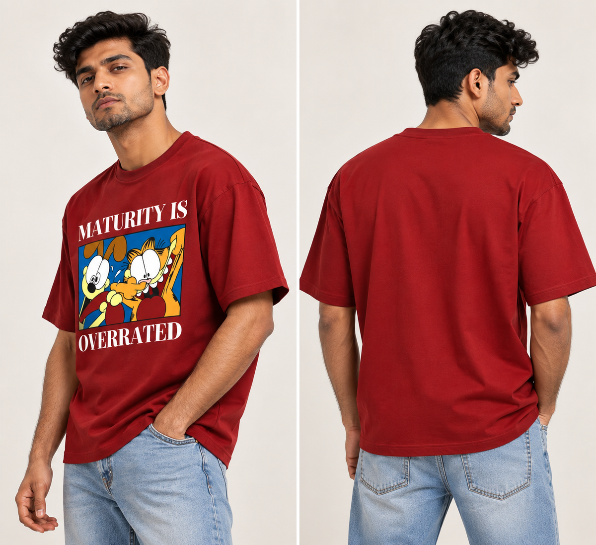 Maturity Is Overrated Oversized Graphic T-Shirt