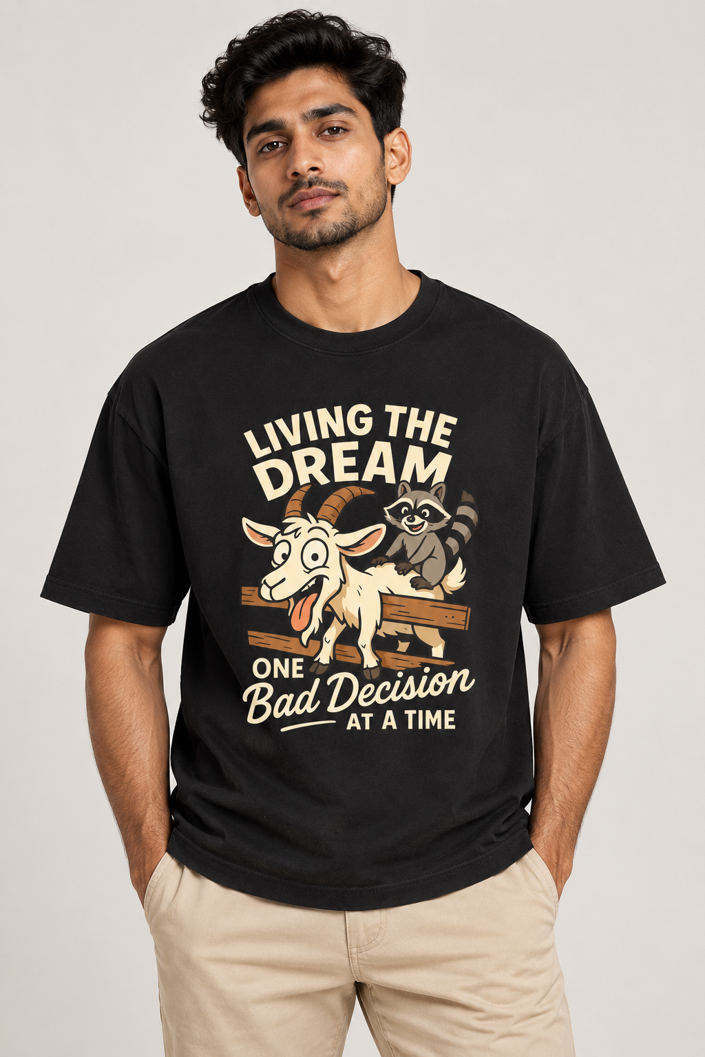 Living the Dream Oversized Graphic T-Shirt