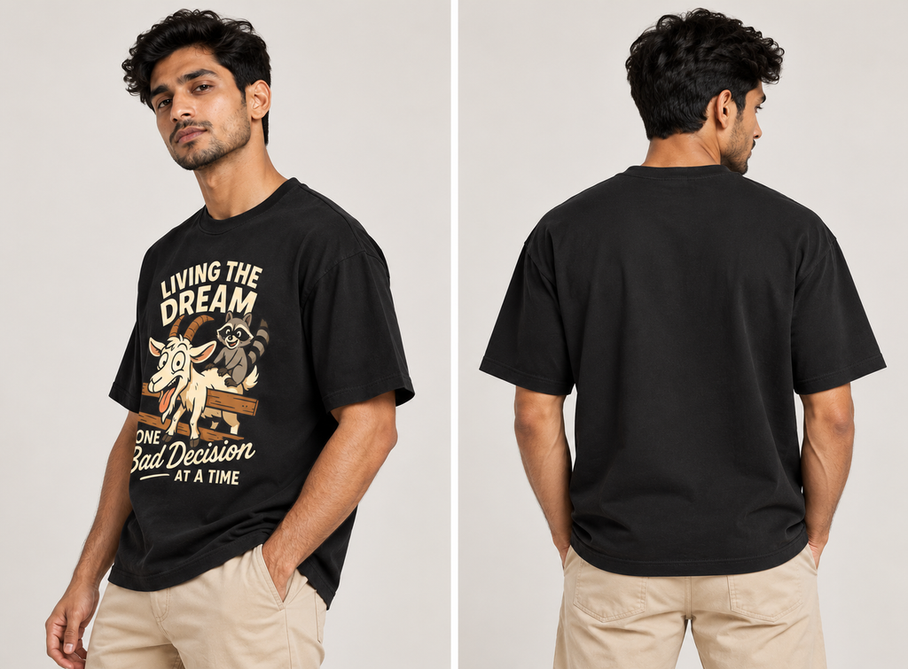 Living the Dream Oversized Graphic T-Shirt