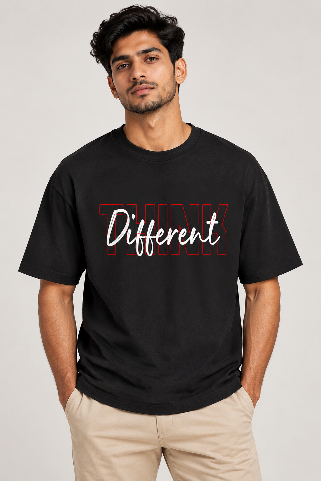 Think Different Oversized Graphic T-Shirt