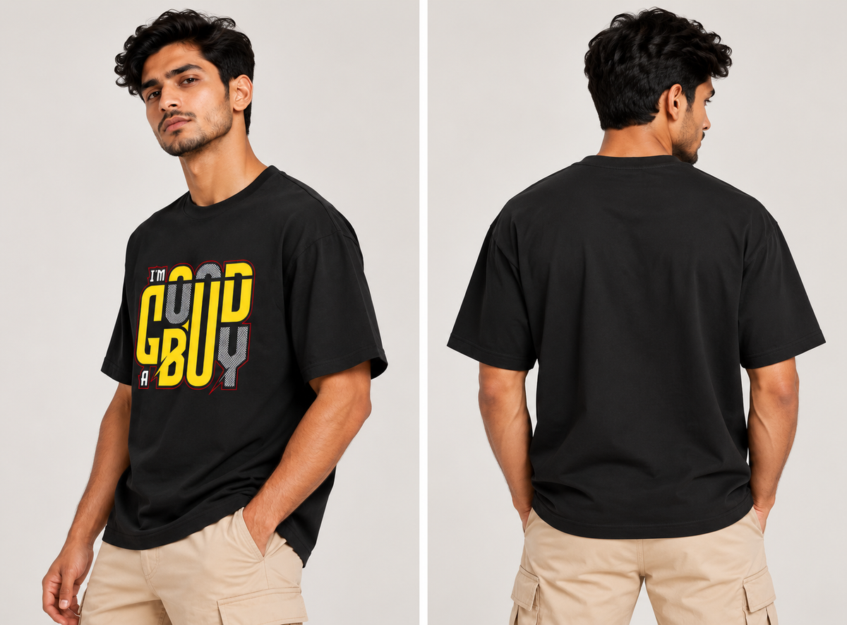 Good Boy Oversized Graphic T-Shirt
