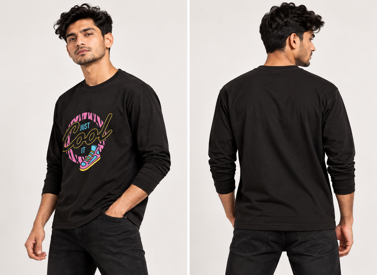 Just Cool Graphic Full Sleeve Graphic T-Shirt