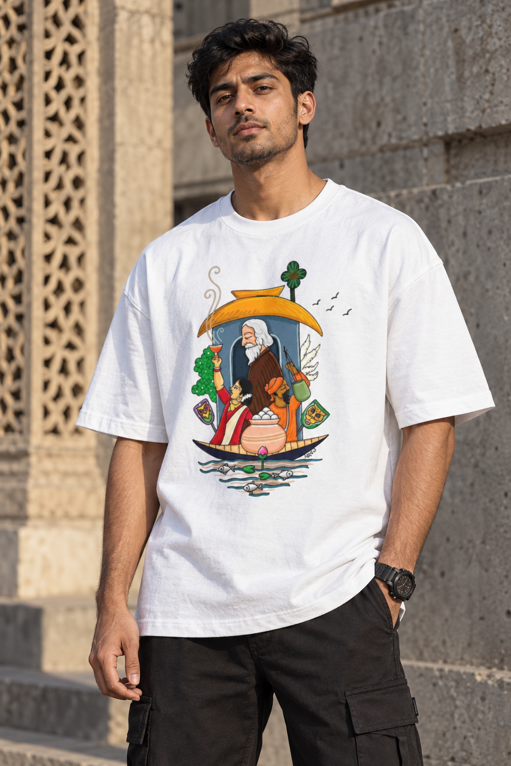 Heritage Boat Ride Oversized Graphic T-Shirt