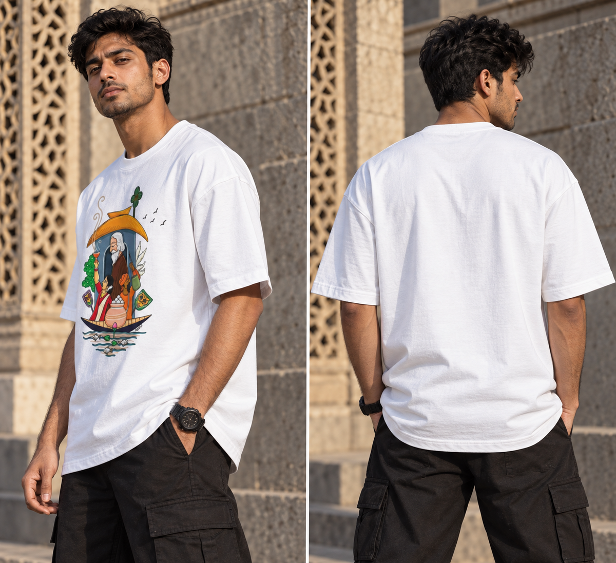 Heritage Boat Ride Oversized Graphic T-Shirt