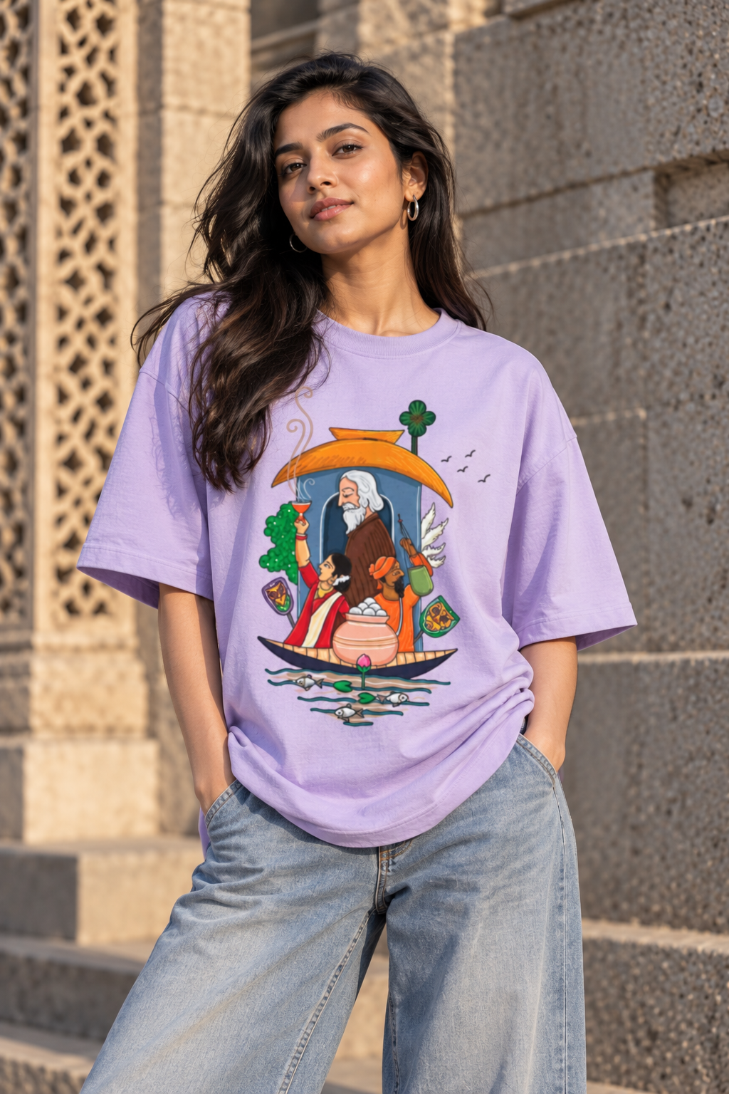 Heritage Boat Ride Oversized Graphic T-Shirt