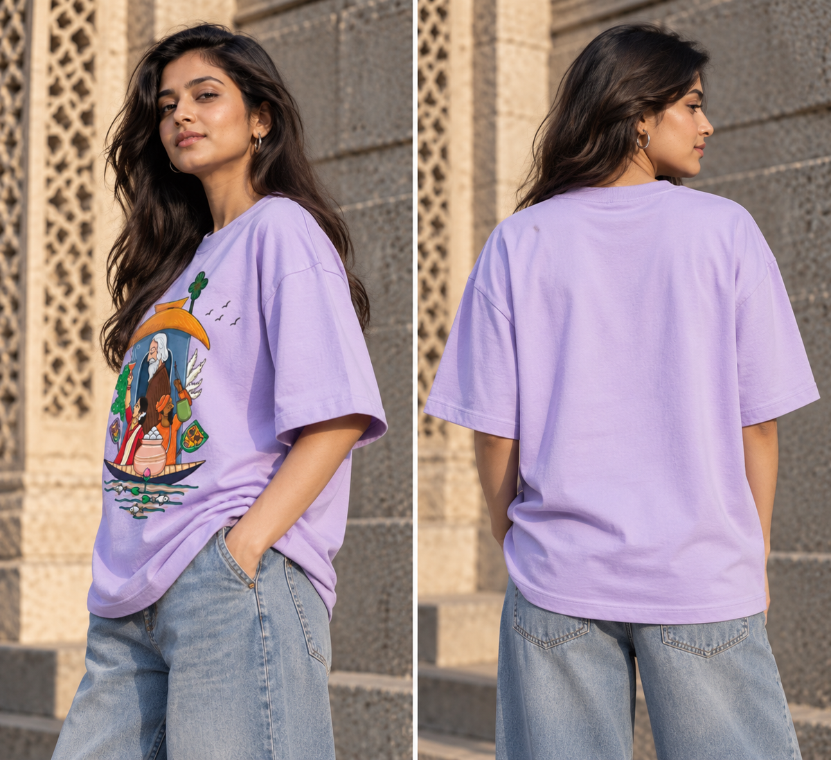 Heritage Boat Ride Oversized Graphic T-Shirt