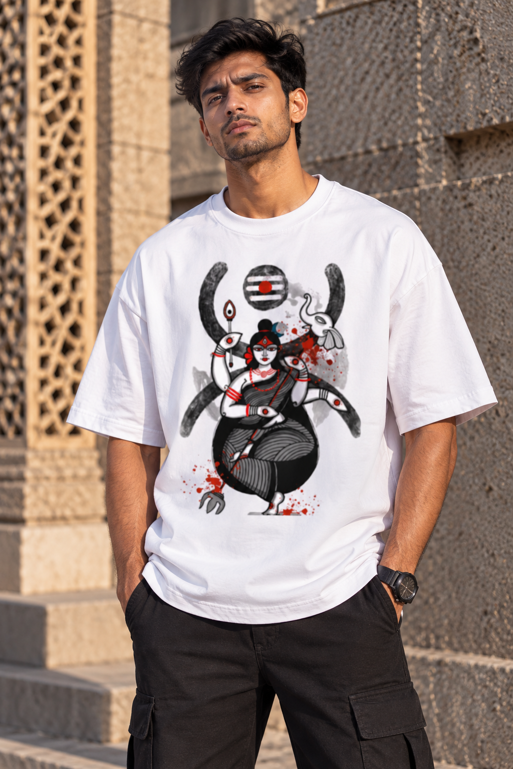 RAJIRU Shakti Heritage oversized T-shirt product image