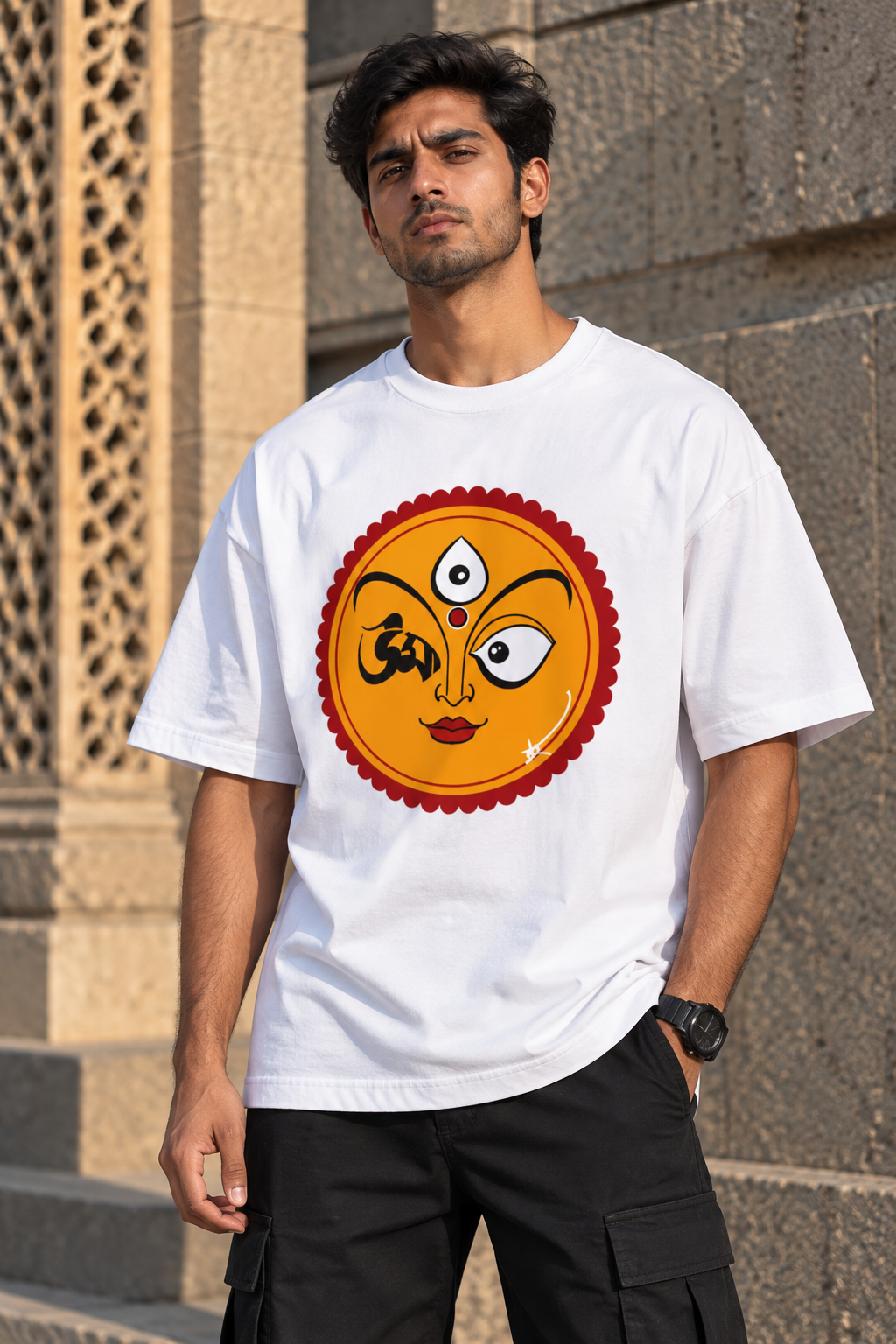 Bengali Goddess Oversized Graphic T-Shirt