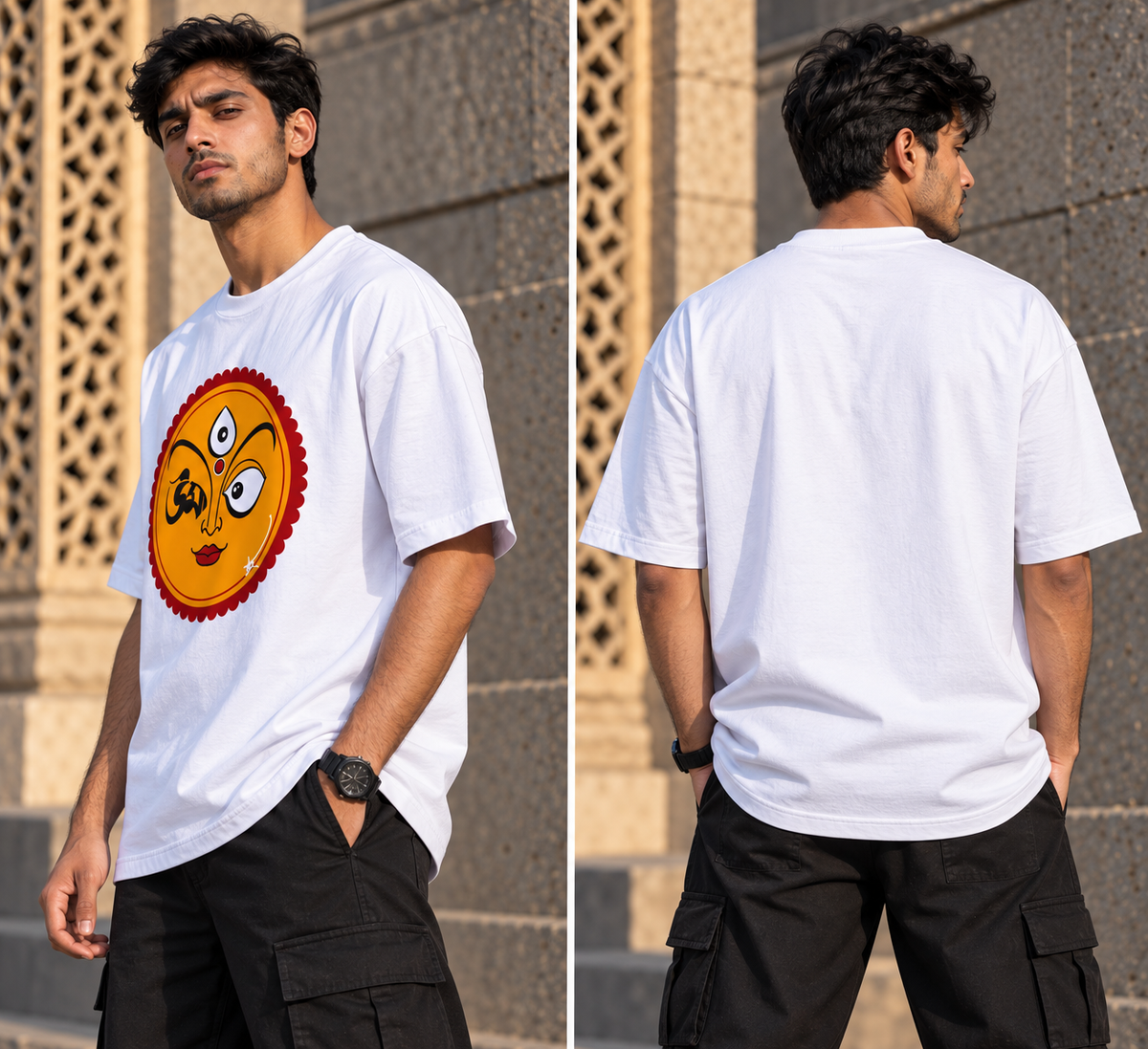 Bengali Goddess Oversized Graphic T-Shirt